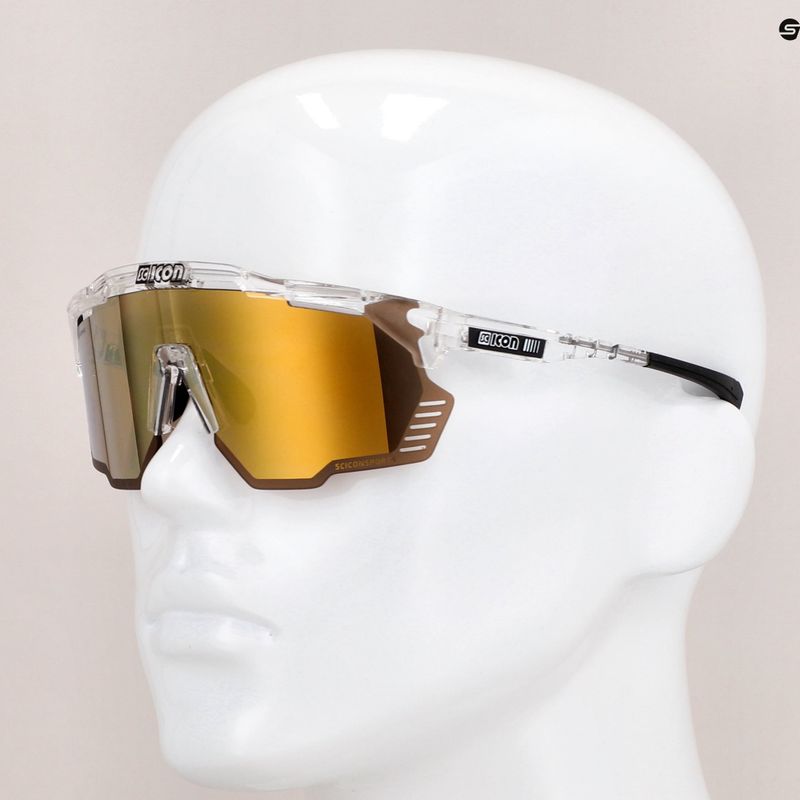 SCICON Aeroshade Kunken crystal gloss/scnpp multimirror bronze dviratininkų akiniai EY31070700 9