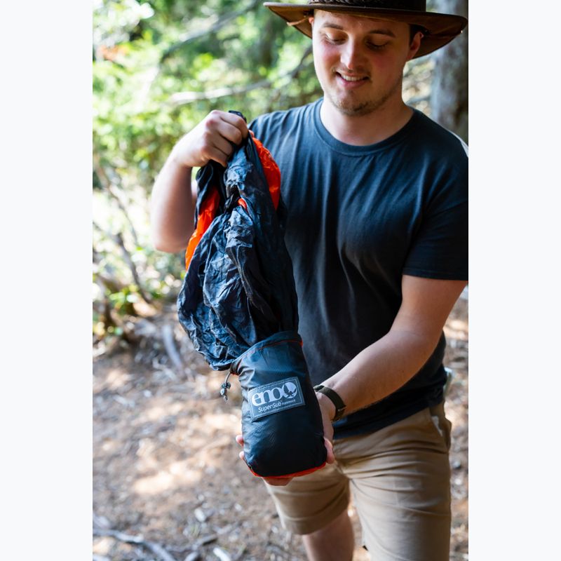 Turistinis hamakas ENO SuperSub Ultralight charcoal/orange 15