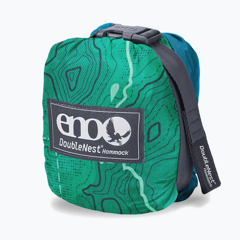 Turistinis hamakas ENO DoubleNest Print Giving Back PCT topo pct/teal 2