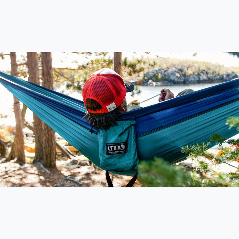 Turistinis hamakas ENO SingleNest seafoam / navy 7