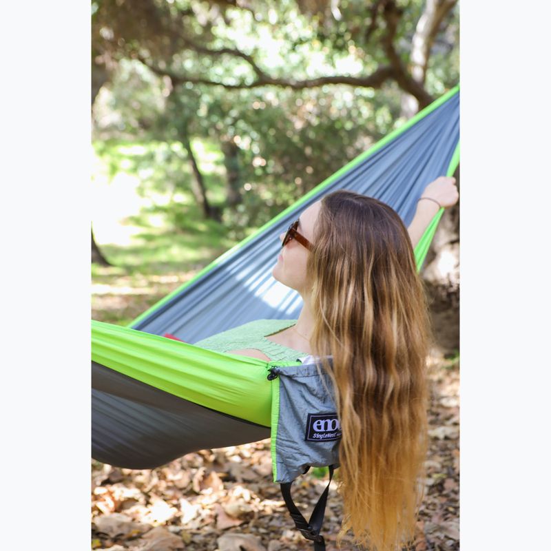 Turistinis hamakas ENO SingleNest grey / chartreuse 7