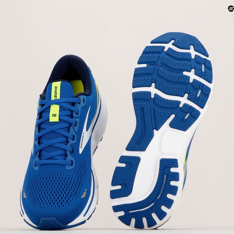 Brooks Ghost 15 vyriški bėgimo bateliai blue/nightlife/white 18