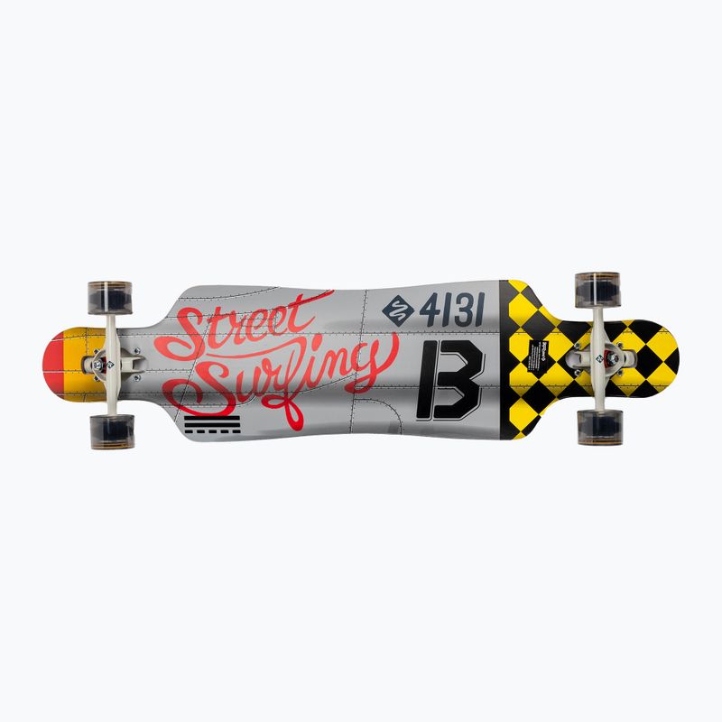 Gatvės banglenčių sporto kreivė Drop Through Freeride longboard 39" pilka