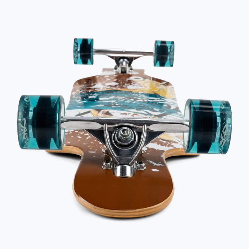 Gatvės banglenčių sporto kreivė Drop Through Freeride longboard 39" rudos spalvos 7