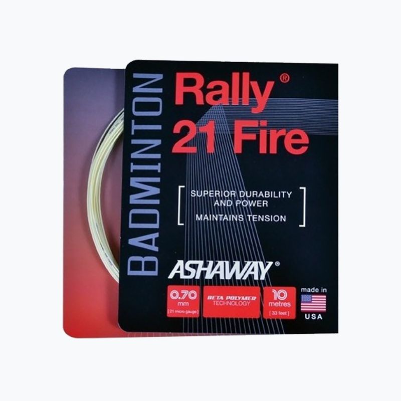 Badmintono stygos ASHAWAY Rally 21 - rinkinys baltos spalvos
