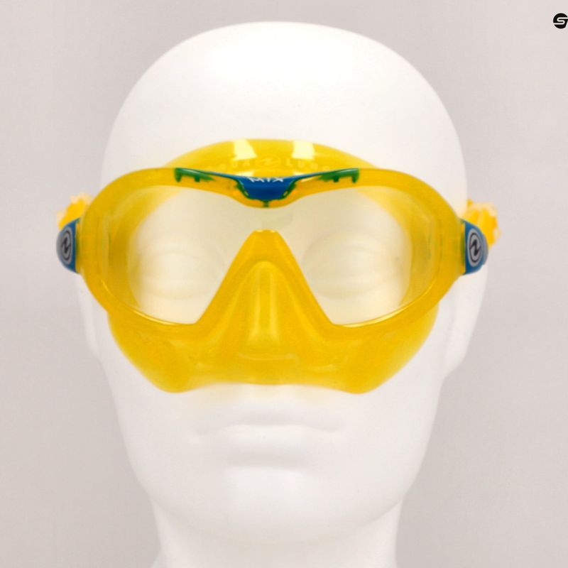 Aqualung vaikiška nardymo kaukė Mix yellow/petrol 7