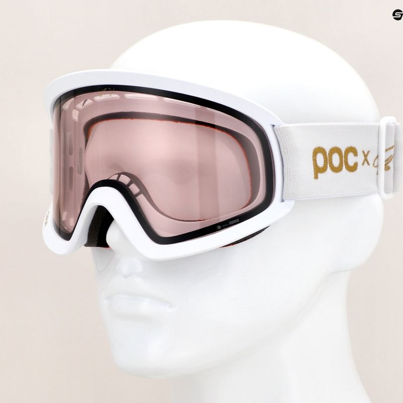 POC Ora Clarity Fabio Ed. hydrogen balti/auksiniai/šviesiai rudi dviračių akiniai 9