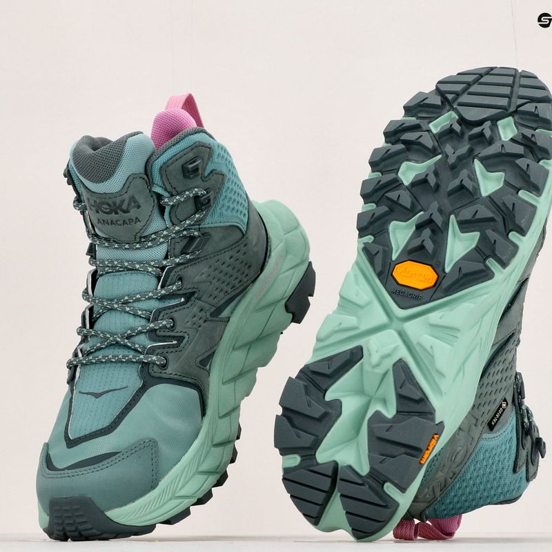 Moteriški trekingo batai HOKA Anacapa Mid GTX green 1119372-TMGR 14