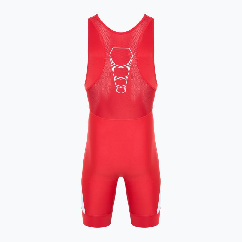 Vyriškas kombinezonas Nike Grappler Elite Singlet scarlet/white 2