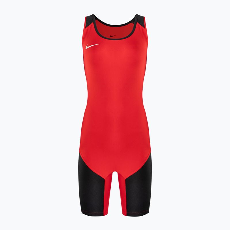 Moteriškas imtynių trikotažas Nike Weightlifting Singlet scarlet/black