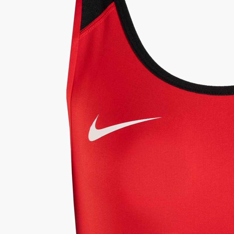 Moteriškas imtynių trikotažas Nike Weightlifting Singlet scarlet/black 3