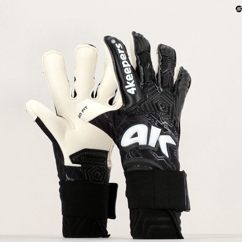 4keepers Neo Elegant RF2G Jr vaikiškos vartininko pirštinės juodos spalvos 9