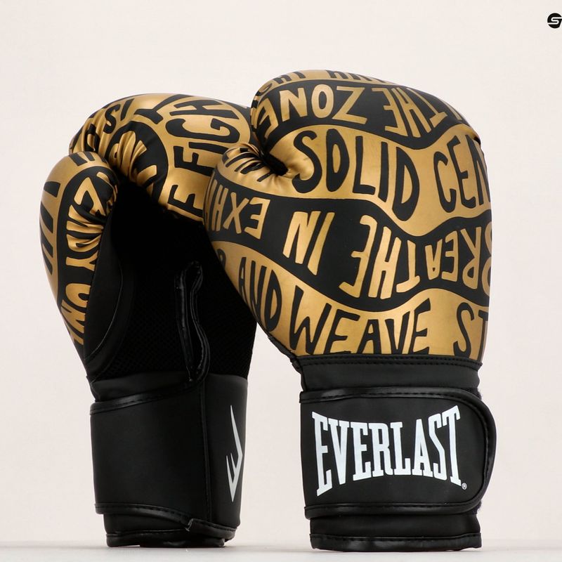 Everlast Spark juodos/auksinės bokso pirštinės EV2150 BLK/GLD 9