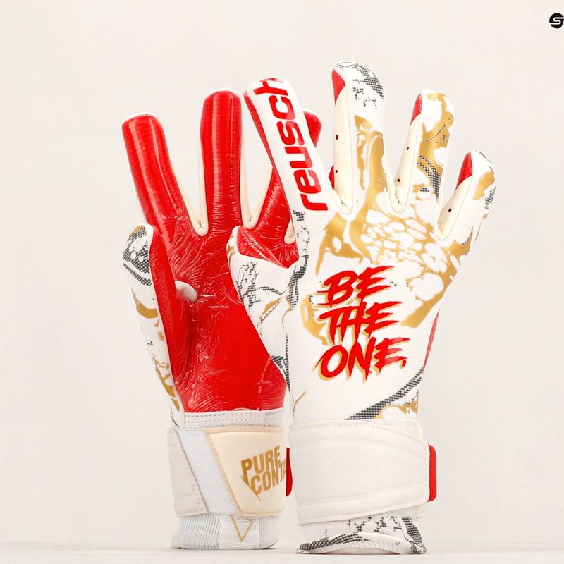 Reusch Pure Contact Gold X GluePrint vartininko pirštinės baltos 5370075-1011 9