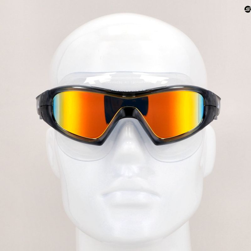 Aquasphere Vista Pro tamsiai pilka/juoda plaukimo kaukė MS5591201LMO 8