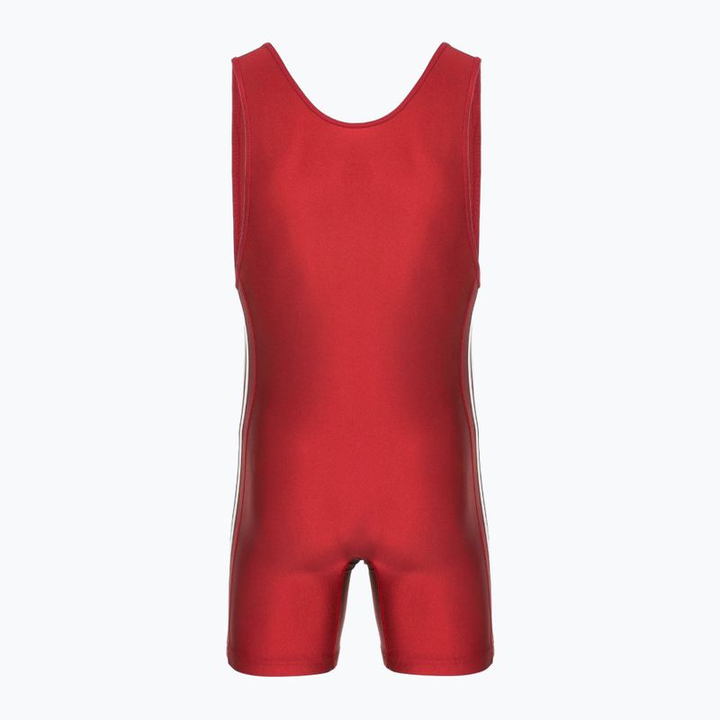 Vyriškas kombinezonas adidas 3 Stripe Singlet red/white 2