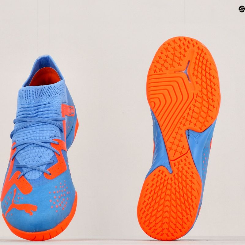 Vaikiški futbolo bateliai PUMA Future Match IT+Mid JR mėlyni ir oranžiniai 107198 01 18