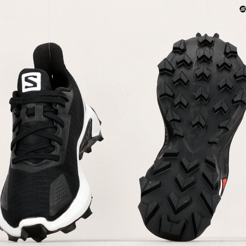Salomon Alphacross Blast vaikiški bėgimo bateliai juoda/balta/juoda 15