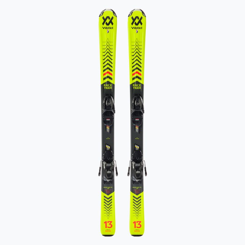 Vaikiškos kalnų slidės Völkl RACETIGER Junior + 4.5 VMotion Jr. geltonos 120465/6162T1.VA