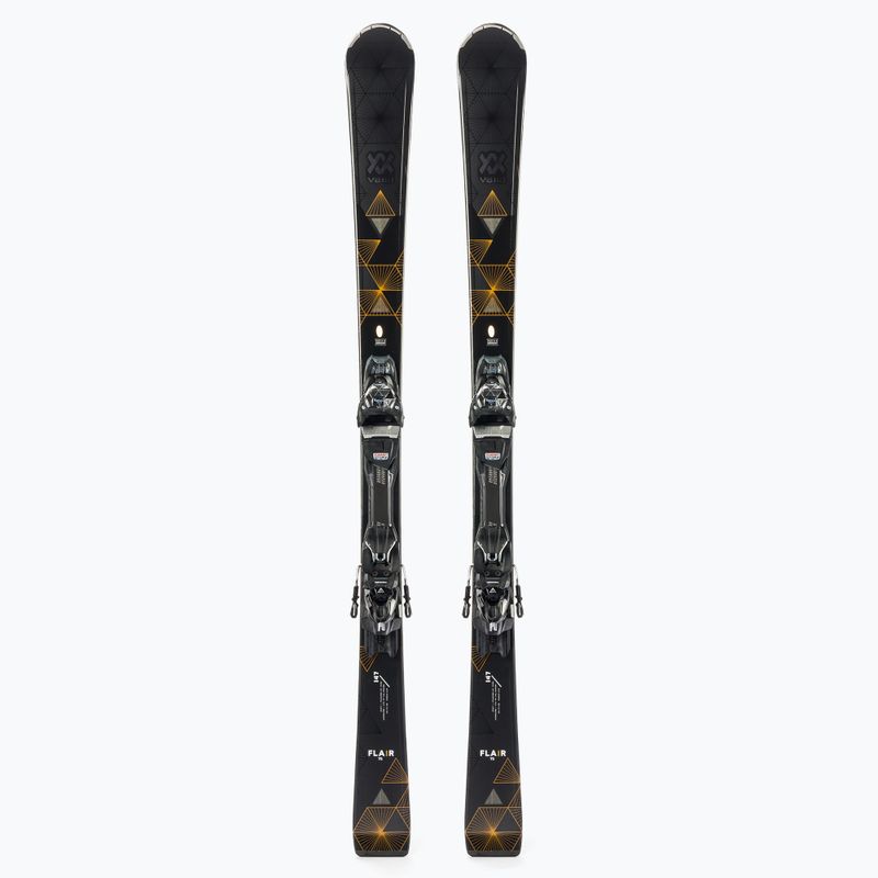 Moteriškos kalnų slidinėjimo slidės Völkl FLAIR 75 + VMotion 10 GW Lady black 121271/6562U1.VL