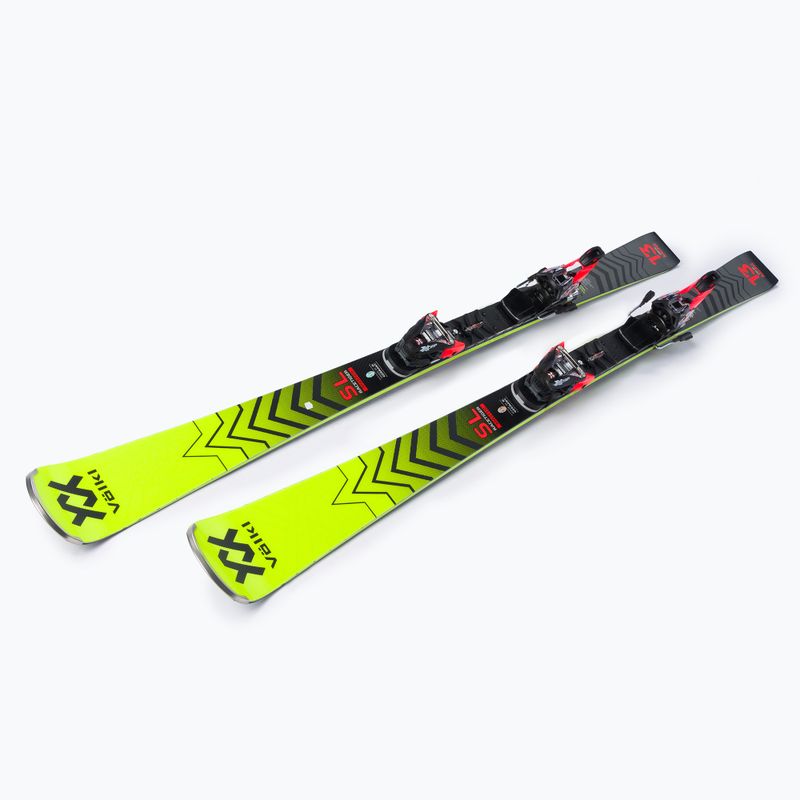 Völkl RACETIGER SL MASTER + XComp 16 GW Master kalnų slidės juoda/geltona 121021 4