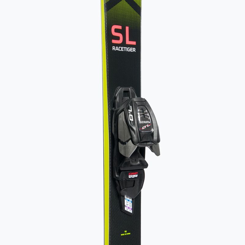 Vaikiškos kalnų slidės Völkl Racetiger JR Pro + 7.0 VMotion JR geltonos/juodos spalvos 122467/6262T1.VA 6