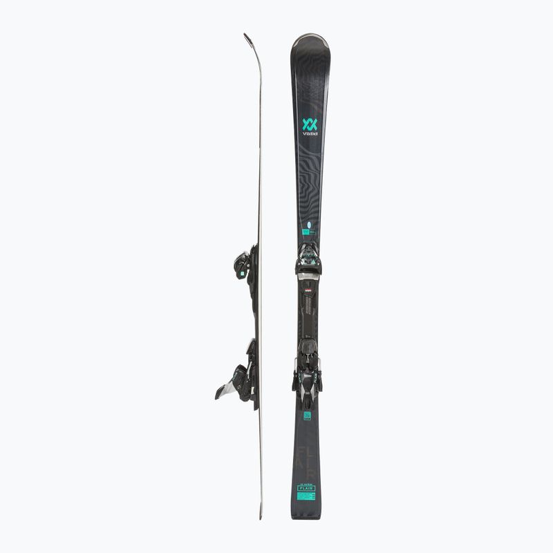 Moteriškos kalnų slidės Völkl Flair SC Carbon + vMotion 11 ALU GW black/teal/silver 2