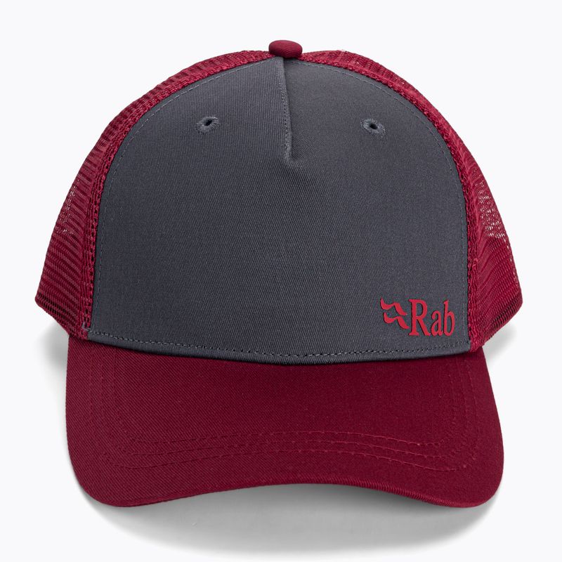 Rab Trucker Logo beisbolo kepuraitė raudonai pilka QAB-06 4