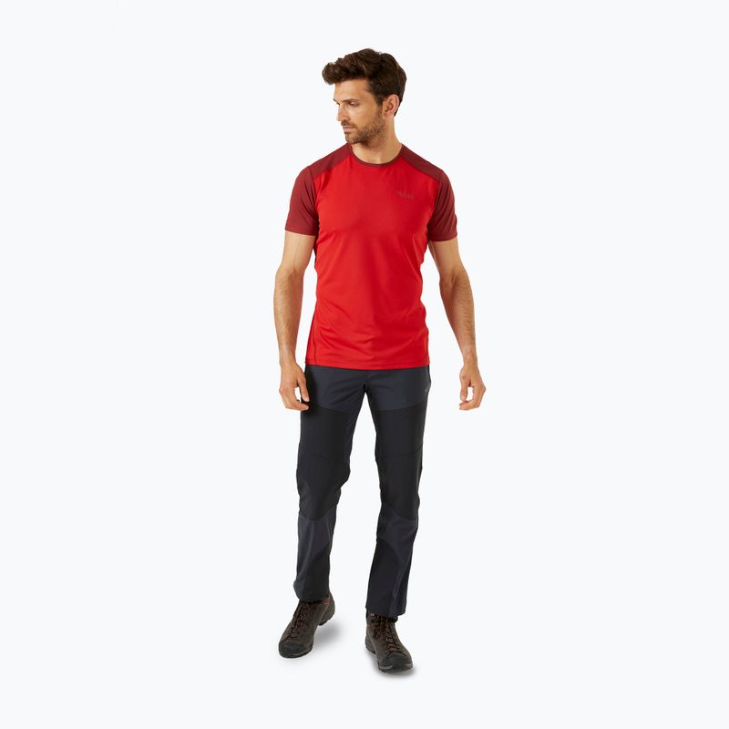 Vyriški marškinėliai Rab Force ascent red/oxblood red 2