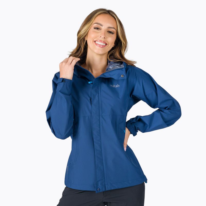 Rab Downpour Eco moteriška striukė nuo lietaus, mėlyna QWG-83-NB-08