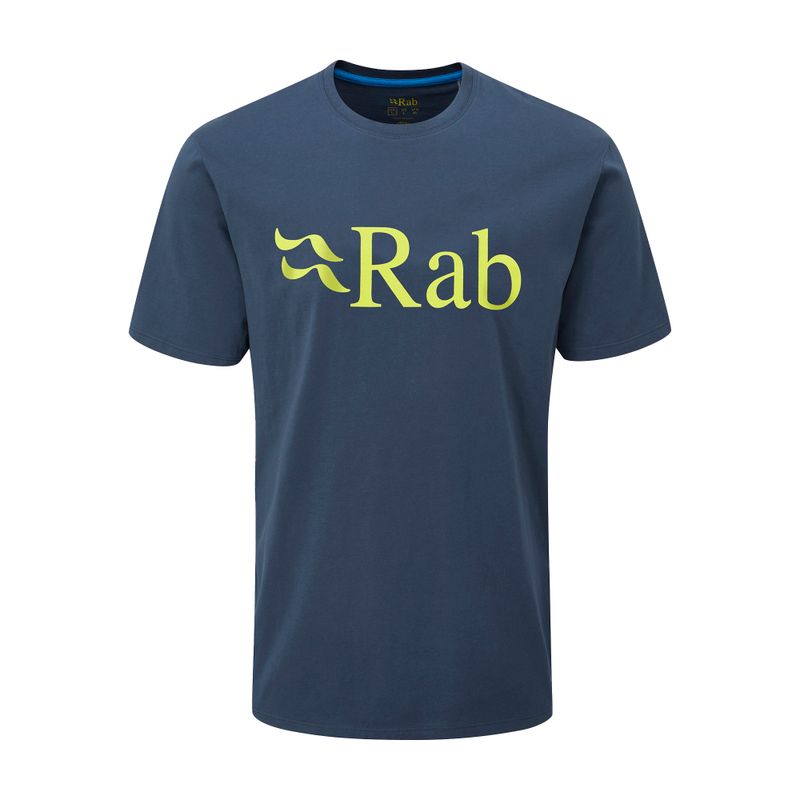 Vyriški Rab Stance Logo SS trekingo marškinėliai tamsiai mėlyni QCB-08-DI 3