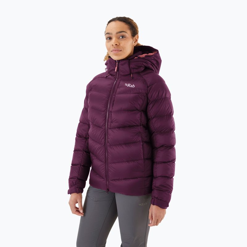 Moteriška pūkinė striukė Rab Axion Pro purple QDE-65-EGG-08