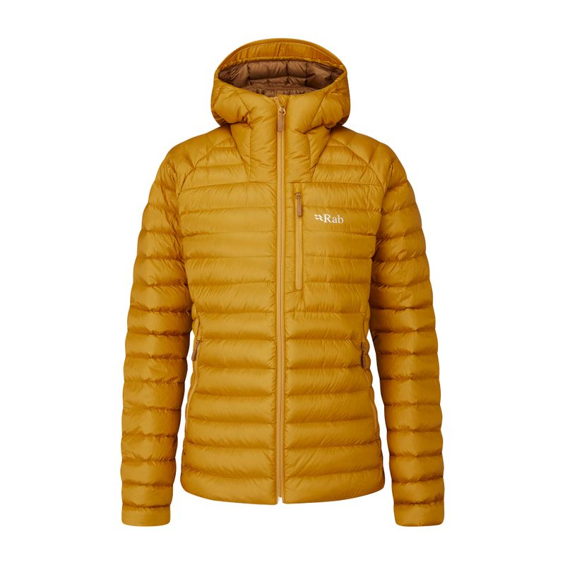 Moteriška pūkinė striukė Rab Microlight Alpine yellow QDB-13-DBN-08