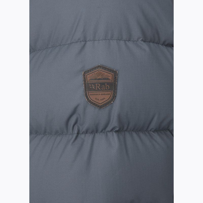 Moteriška pūkinė striukė Rab Deep Cover Parka steel 6