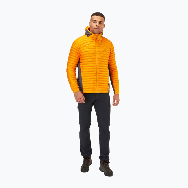 Rab Cirrus Flex 2.0 vyriška pūkinė striukė oranžinė QIO-68-SUN 3