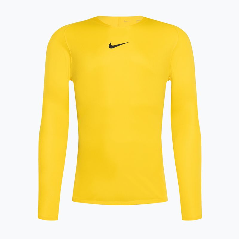 Vaikiški termoaktyvūs marškinėliai ilgomis rankovėmis Nike Dri-FIT Park First Layer tour yellow/black