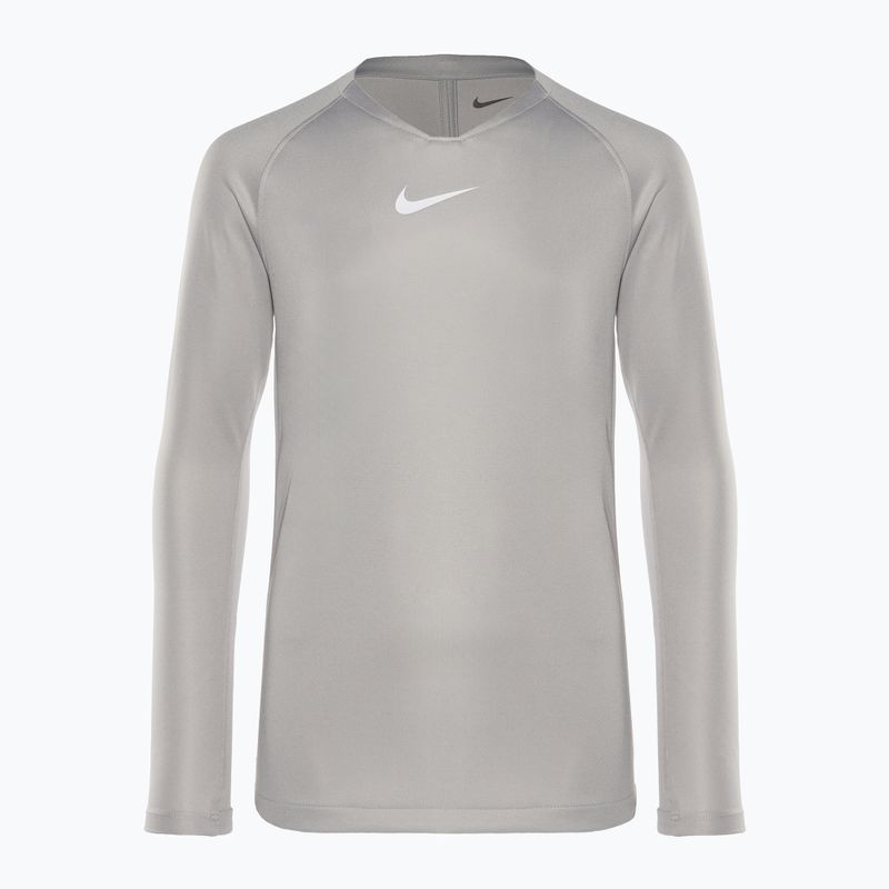 Vaikiški termoaktyvūs marškinėliai ilgomis rankovėmis Nike Dri-FIT Park First Layer pewter grey/white