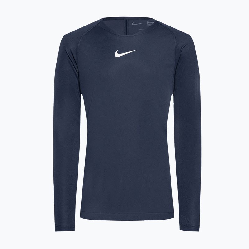 Vaikiški termoaktyvūs marškinėliai ilgomis rankovėmis Nike Dri-FIT Park First Layer midnight navy/white