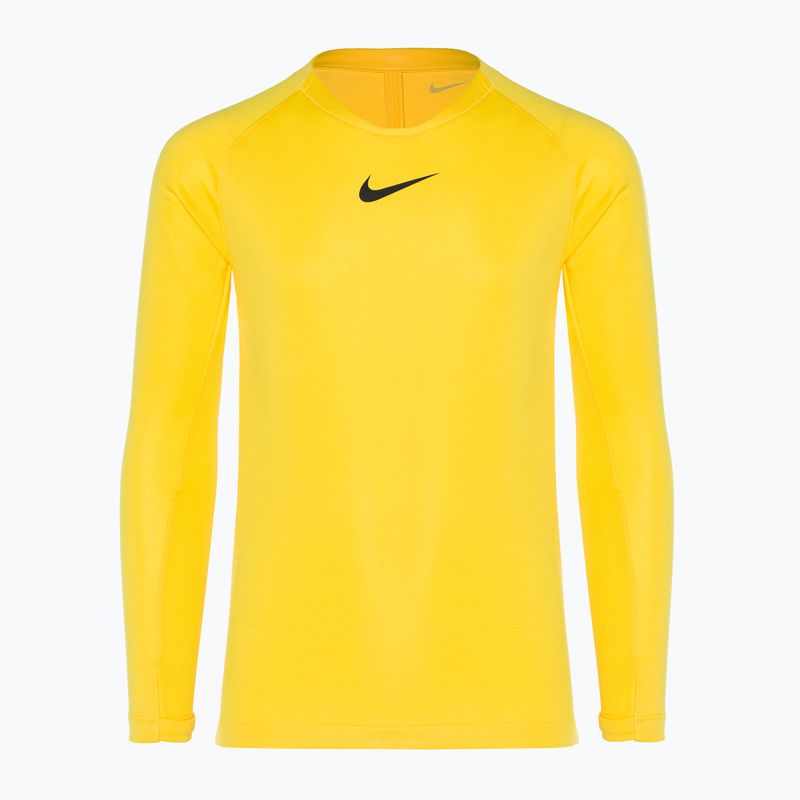 Vaikiški termoaktyvūs marškinėliai ilgomis rankovėmis Nike Dri-FIT Park First Layer tour yellow/black