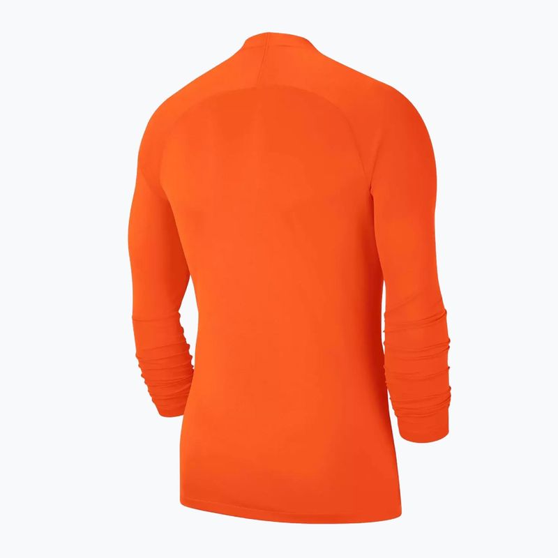 Vaikiški termoaktyvūs marškinėliai ilgomis rankovėmis Nike Dri-FIT Park First Layer safety orange/white 2