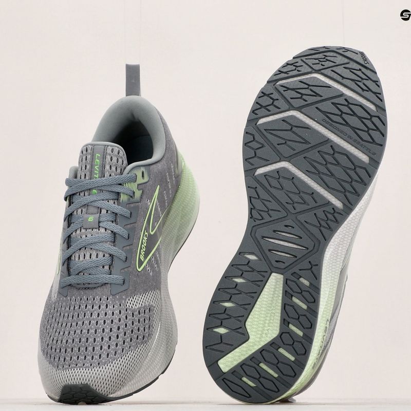 Brooks Levitate 6 vyriški bėgimo bateliai primer grey/neon green 17