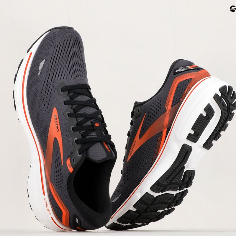 Brooks Ghost 15 vyriški bėgimo bateliai ebony/black/spicy orange 17