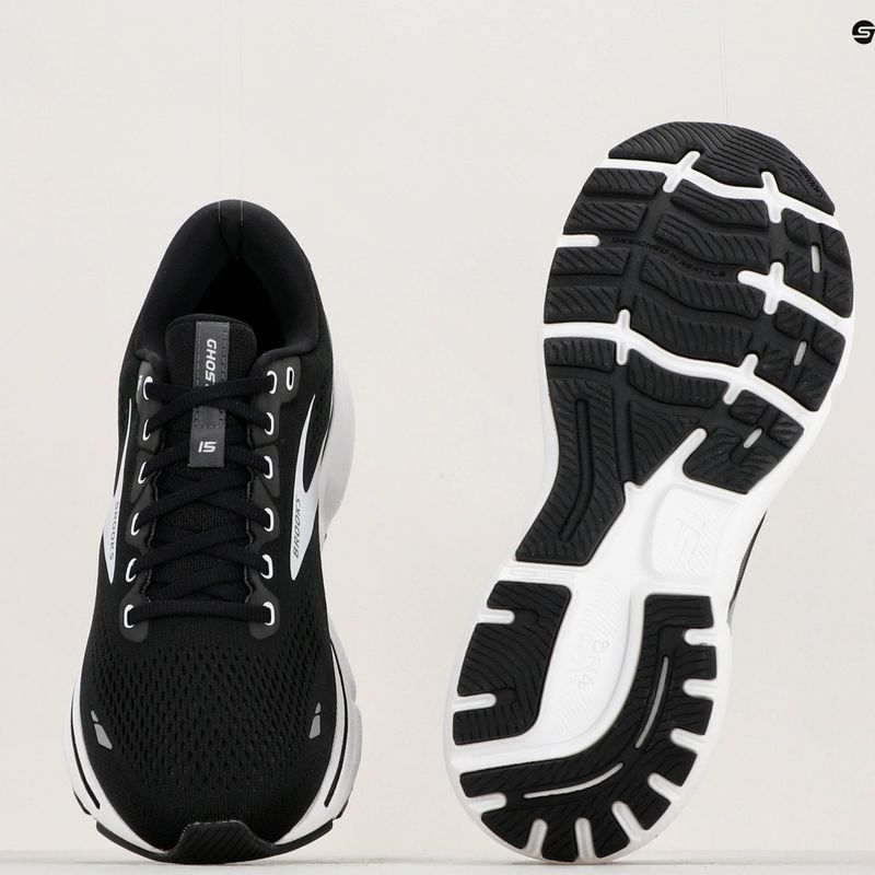 Brooks Ghost 15 vyriški bėgimo bateliai black/blackened pearl/white 17