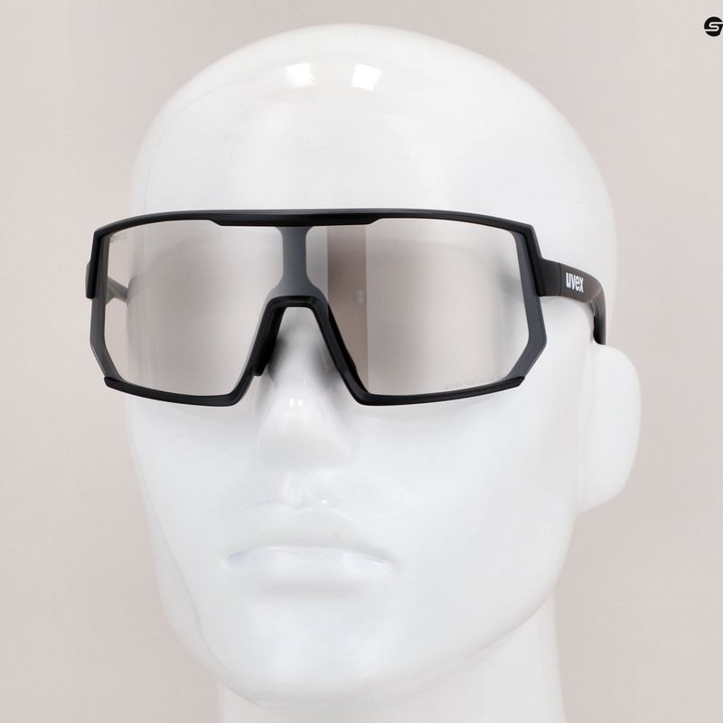 UVEX Sportstyle 235 V juodi matiniai/šviesos veidrodžio sidabro spalvos dviratininko akiniai 53/3/031/2205 11