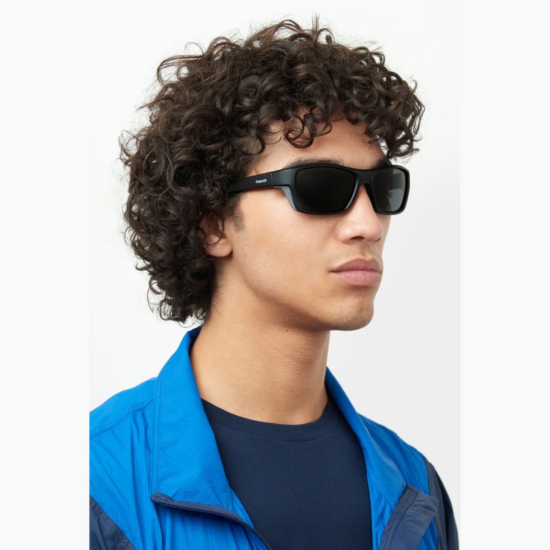 Vyriški akiniai nuo saulės Polaroid PLD 7046/S black grey/grey polarized 7