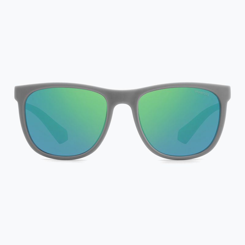 Vaikiški akiniai nuo saulės Polaroid PLD 8049/S grey green/greygreen mirror polarized 3