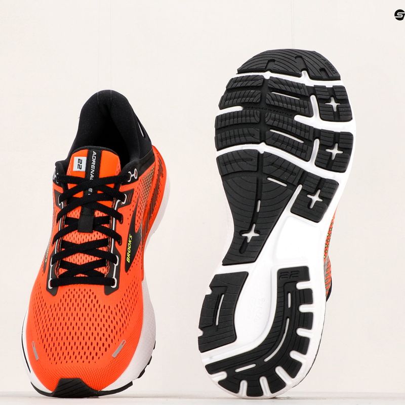 Brooks Adrenaline GTS 22 orange/black/white vyriški bėgimo bateliai 17