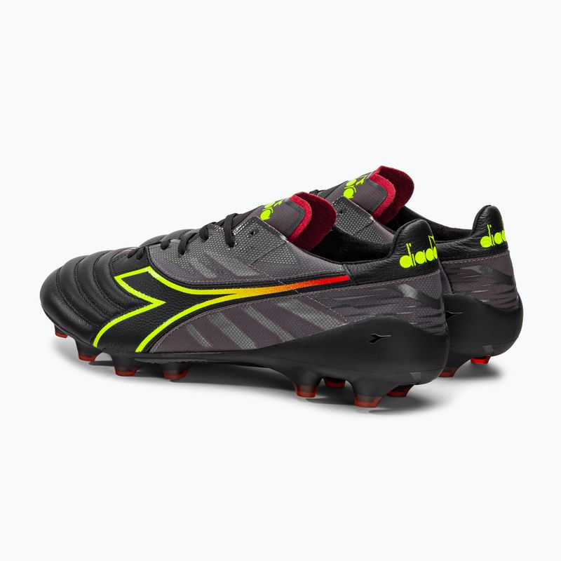 Vyriški futbolo bateliai Diadora Brasil Elite Veloce ITA LPX juodi ir bordiniai DD-101.178785-D0136-43 3