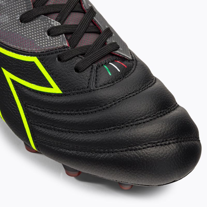 Vyriški futbolo bateliai Diadora Brasil Elite Veloce ITA LPX juodi ir bordiniai DD-101.178785-D0136-43 7