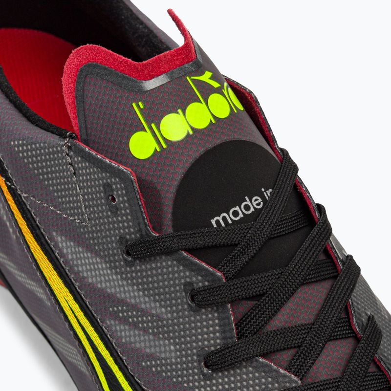 Vyriški futbolo bateliai Diadora Brasil Elite Veloce ITA LPX juodi ir bordiniai DD-101.178785-D0136-43 8